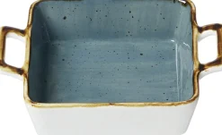 Auflaufform Romo | 18 x 13,5 x 4 cm | 400 ml | petrol | mit Henkel