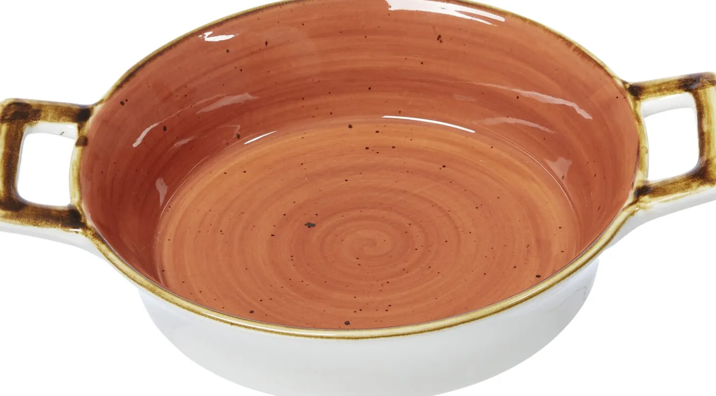 Auflaufform Romo | 25,5 x 20 x 5 cm | 800 ml | terra | mit Henkel