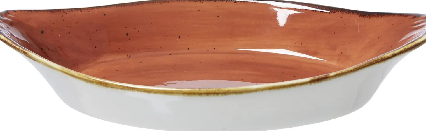 Auflaufform Romo | 25,5 x 13,5 x 5 cm | 450 ml | terra | mit Henkel