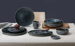 Beilagenteller flach Eda Schiefer | 16 cm | grau