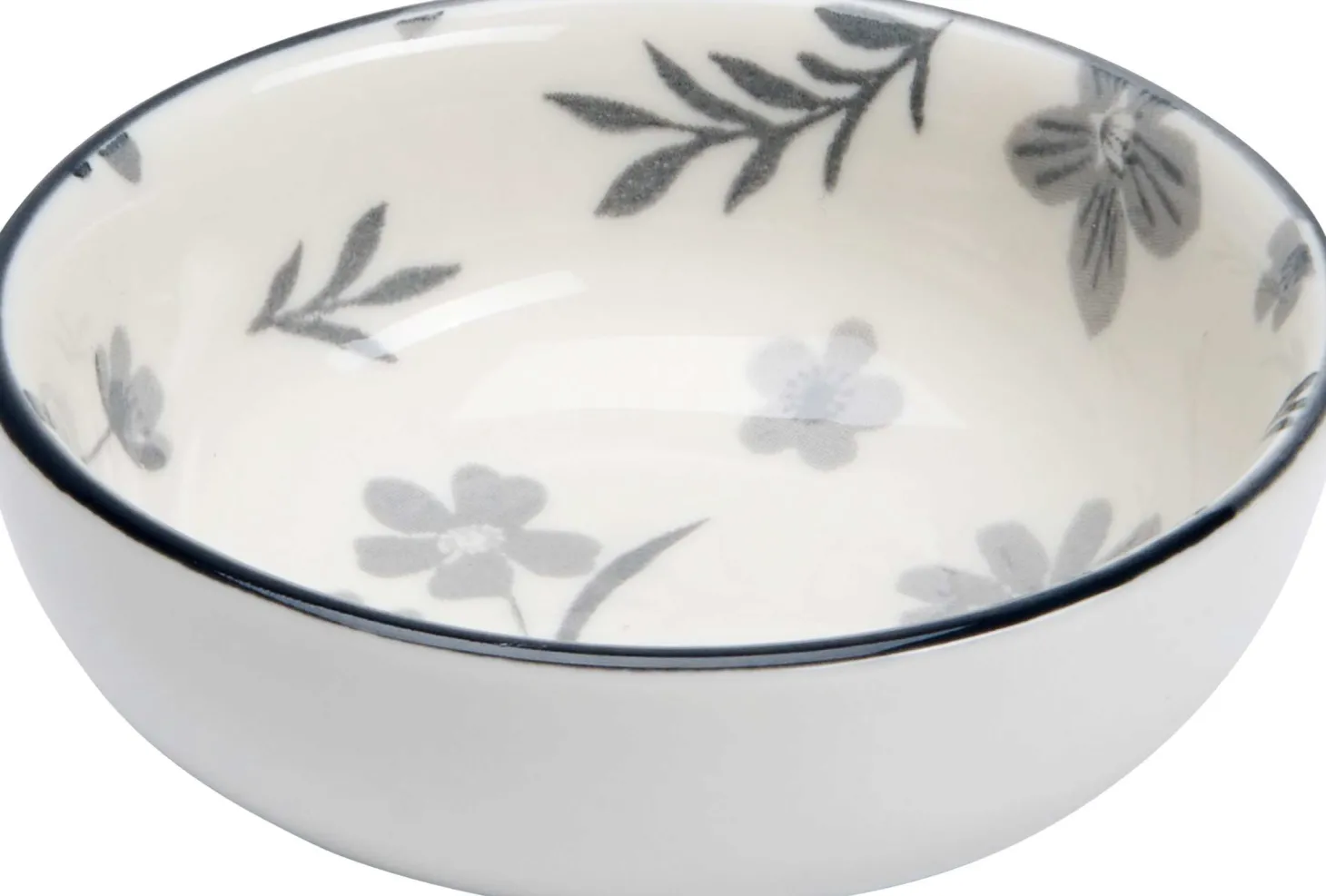 Dipschale Sendai Blume | 8 x 8 x 3 cm | grau