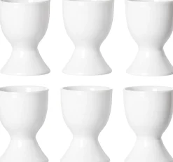 Eierbecher-Set Bianco | 6-teilig | weiss | auf Fuß