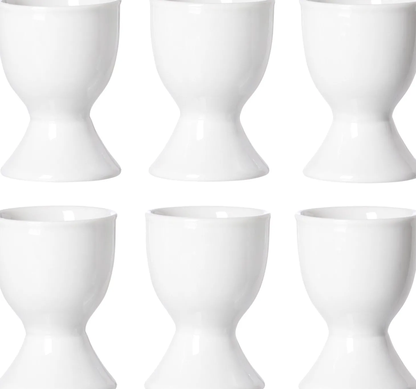 Eierbecher-Set Bianco | 6-teilig | weiss | auf Fuß