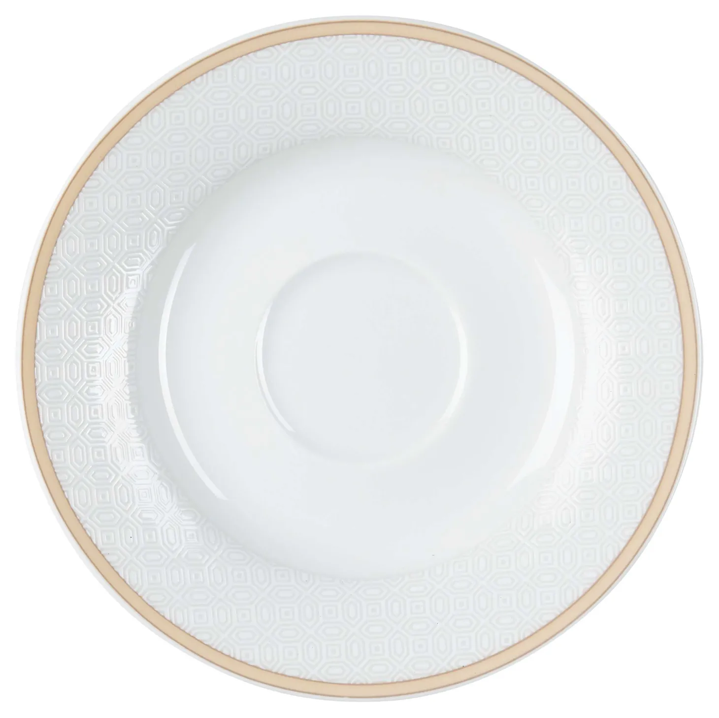 Espressountertasse Geo | 13 cm | weiss