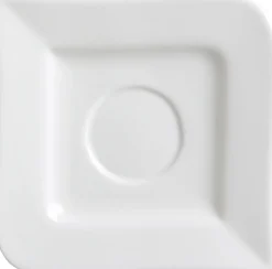Espressountertasse Melodie | 11 cm | weiss | quadratisch