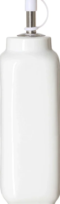 Essig + Ölflasche Bianco | 5,5 x 5,5 x 9,5 cm | weiss