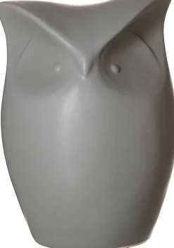 Figur Tiere Eule | 12,5 x 11,5 x 11,5 cm | grau