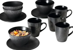 Frühstücksservice Kitwe | 12-teilig | schwarz