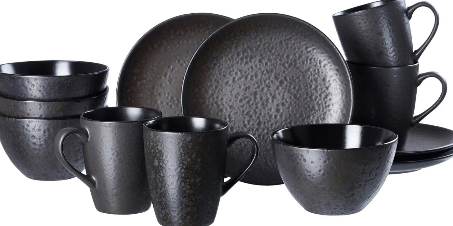 Frühstücksservice Kitwe | 12-teilig | schwarz