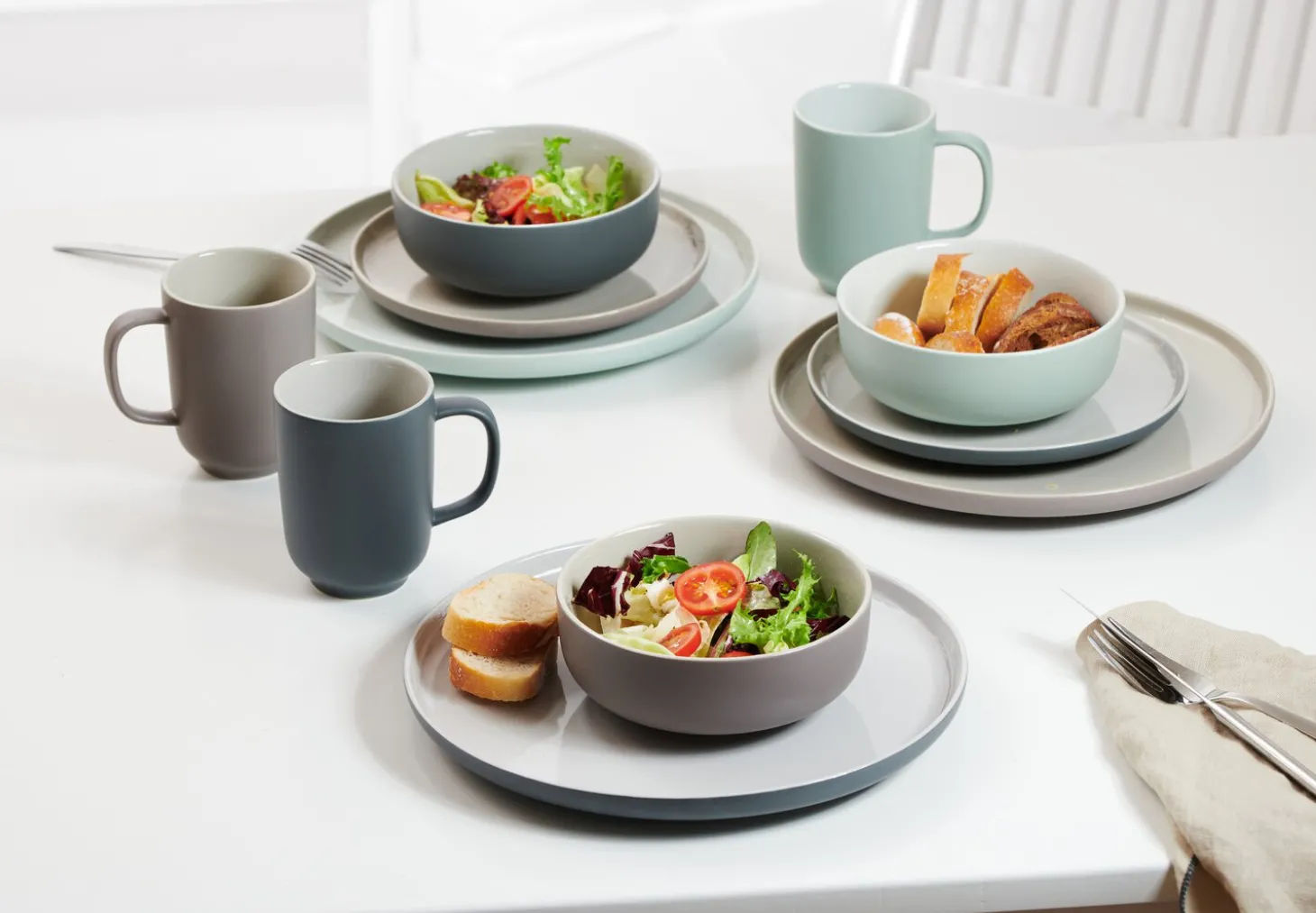Frühstücksteller Jasper | 19 cm | grau