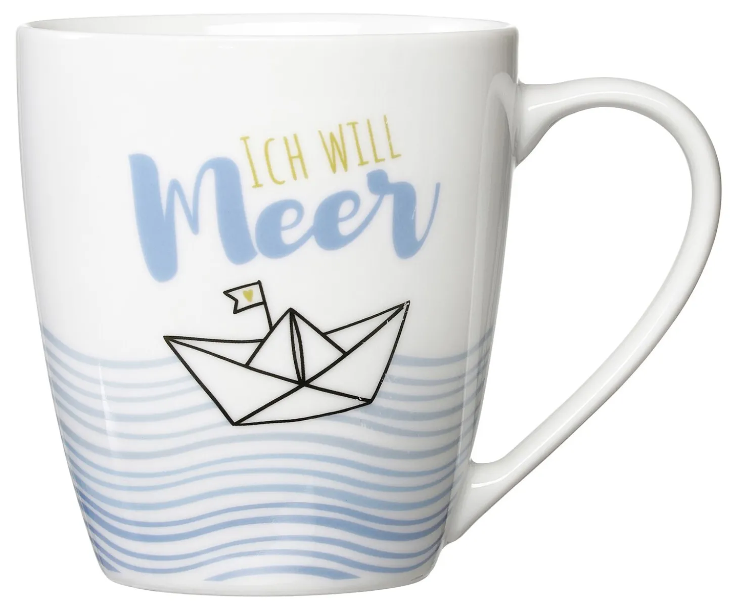 Kaffeebecher Ahoi Ich will Meer | 360 ml | weiss