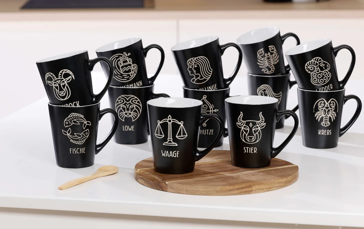 Kaffeebecher Cosmic Löwe | 350 ml | schwarz
