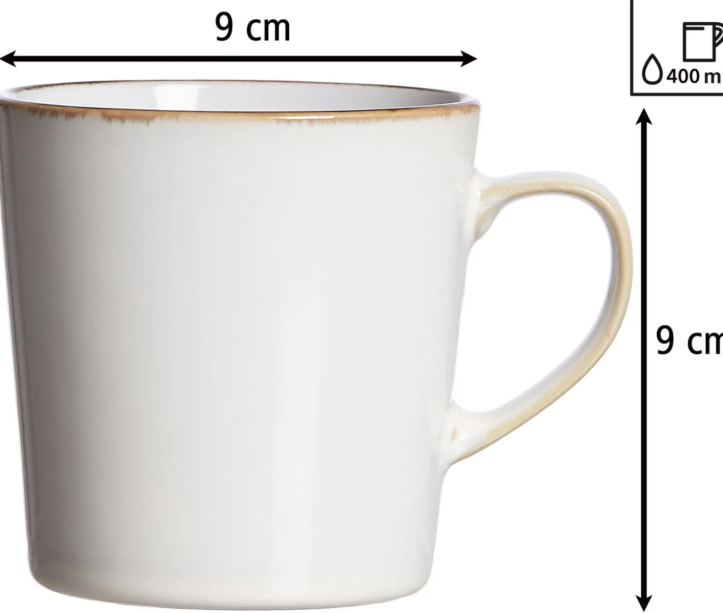Kaffeebecher Visby | 400 ml | weiss
