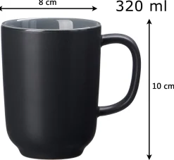 Kaffeebecher-Set Jasper | 4-teilig | 285 ml | schwarz