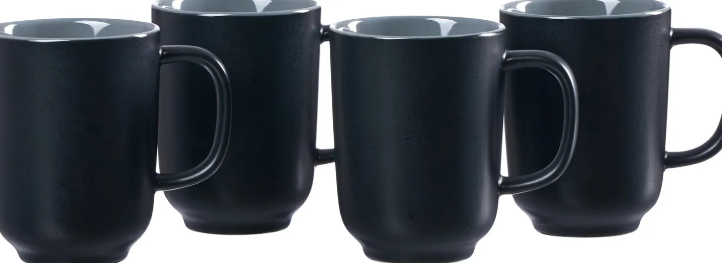 Kaffeebecher-Set Jasper | 4-teilig | 285 ml | schwarz