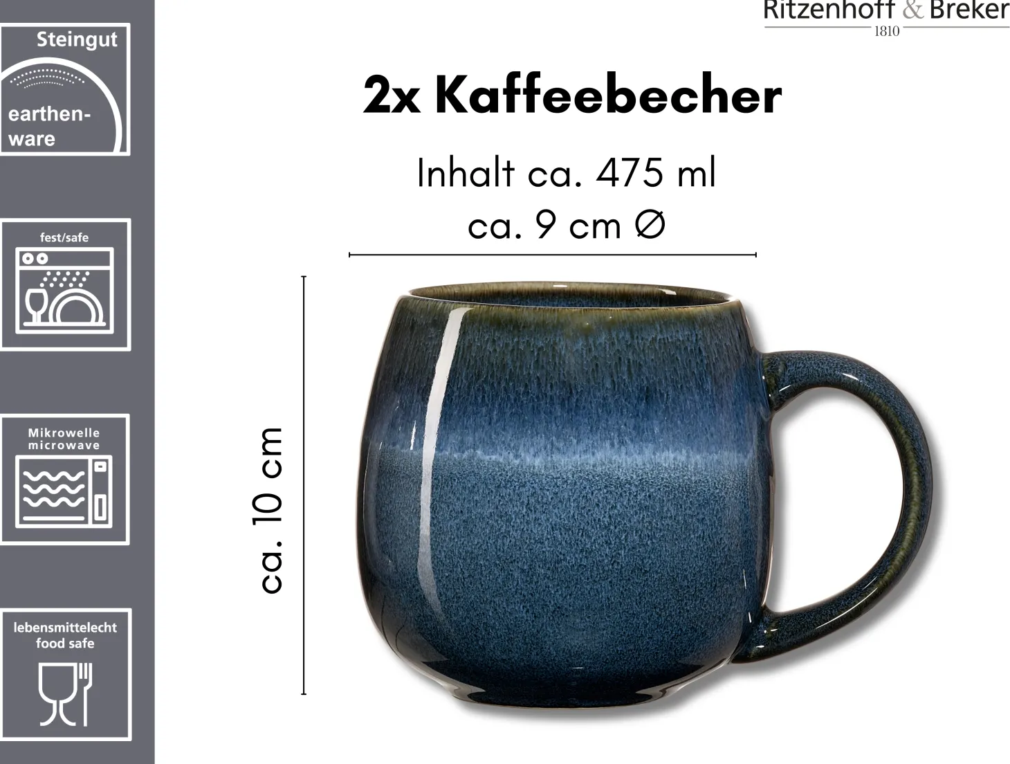 Kaffeebecher-Set Lagom | 2-teilig | 475 ml