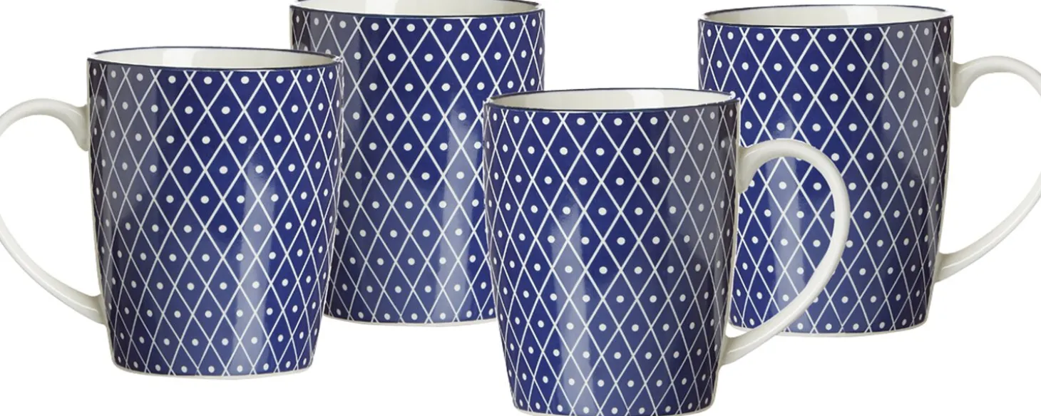 Kaffeebecher-Set Royal Reiko | 4-teilig | 350 ml | blau