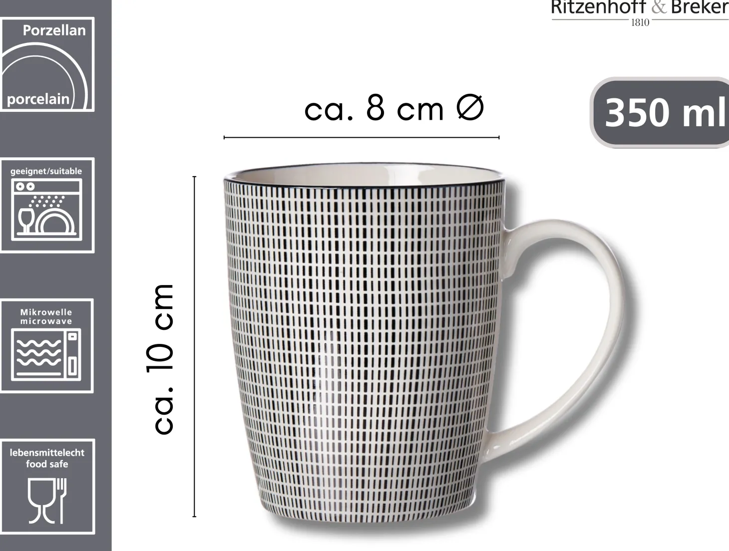 Kaffeebecher-Set Takeo | 4-teilig | 350 ml