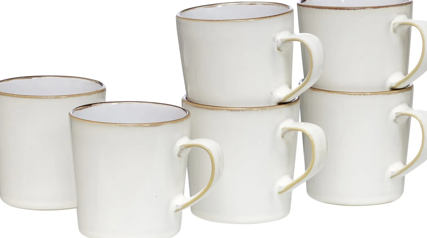 Kaffeebecher-Set Visby | 6-teilig | 400 ml | weiss