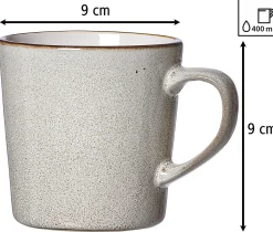 Kaffeebecher-Set Visby | 6-teilig | 400 ml | grau