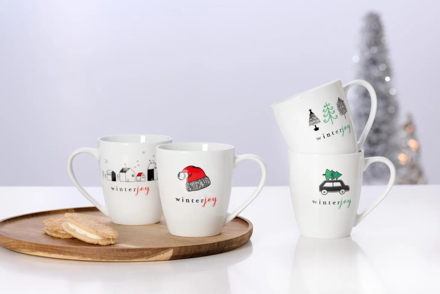 Kaffeebecher-Set Winter Joy | 2-teilig | 360 ml | green