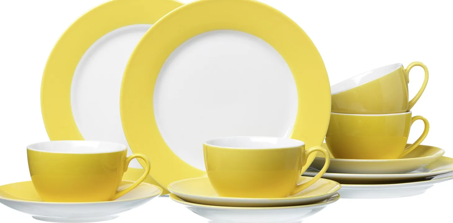 Kaffeeservice Doppio | 12-teilig | gelb