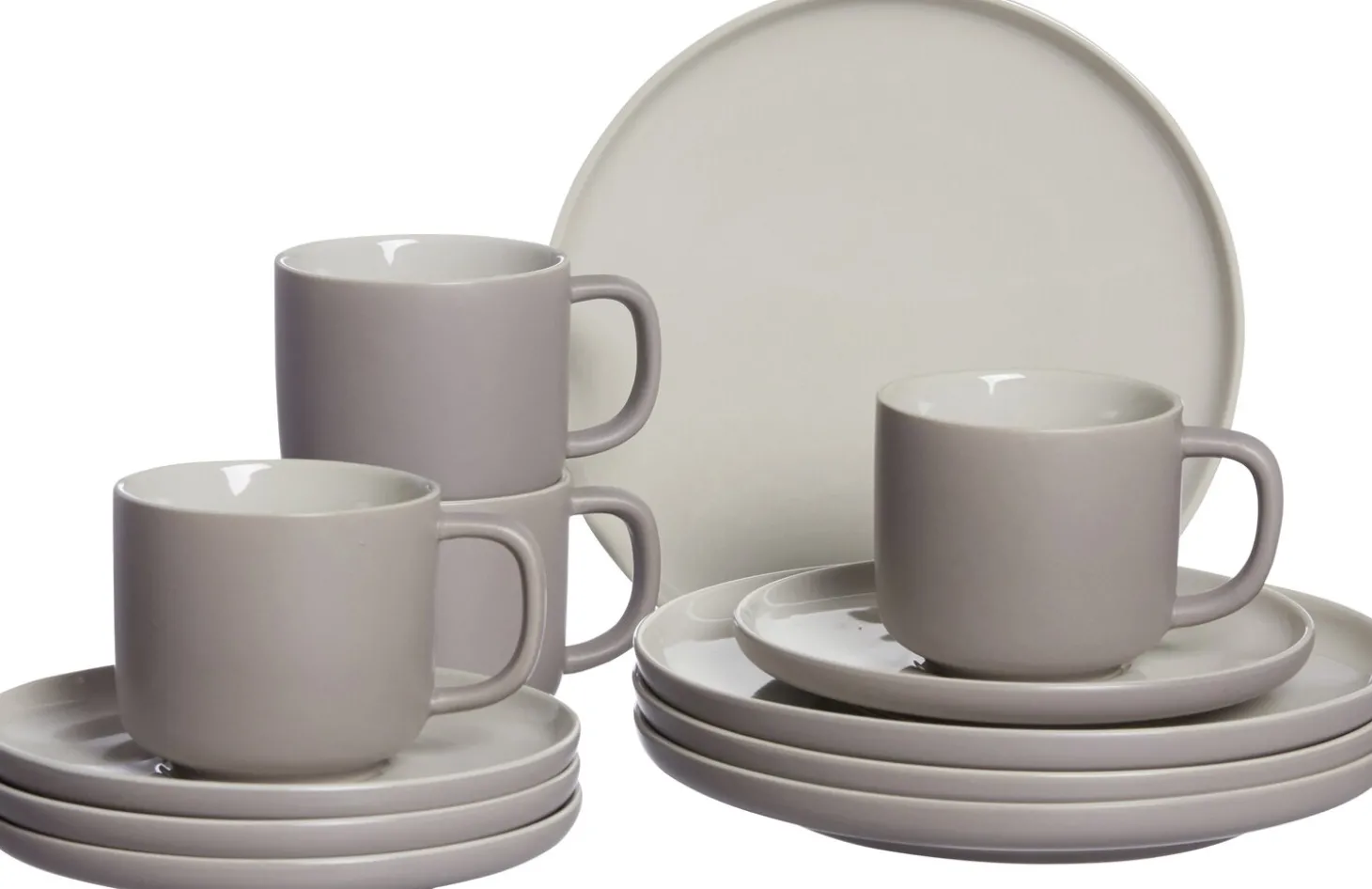 Kaffeeservice Jasper | 12-teilig | taupe