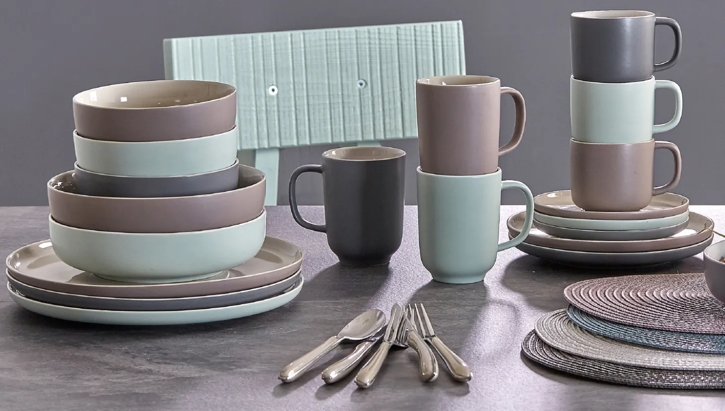 Kaffeeservice Jasper | 12-teilig | taupe