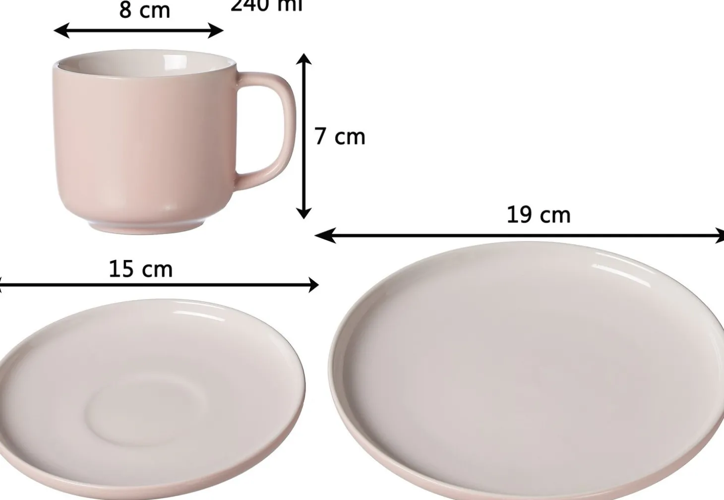 Kaffeeservice Jasper | 12-teilig | rose