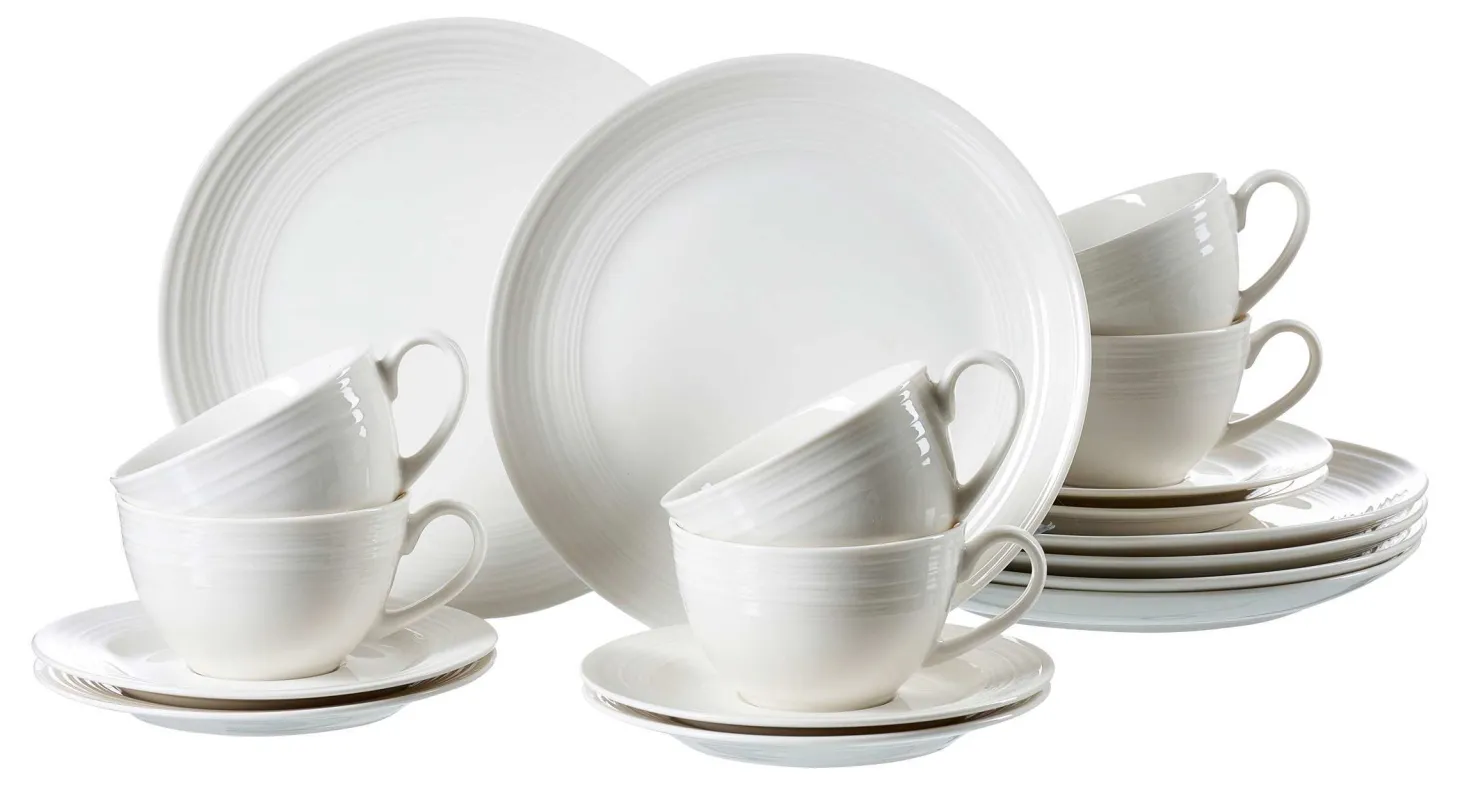 Kaffeeservice Levi | 18-teilig | weiss