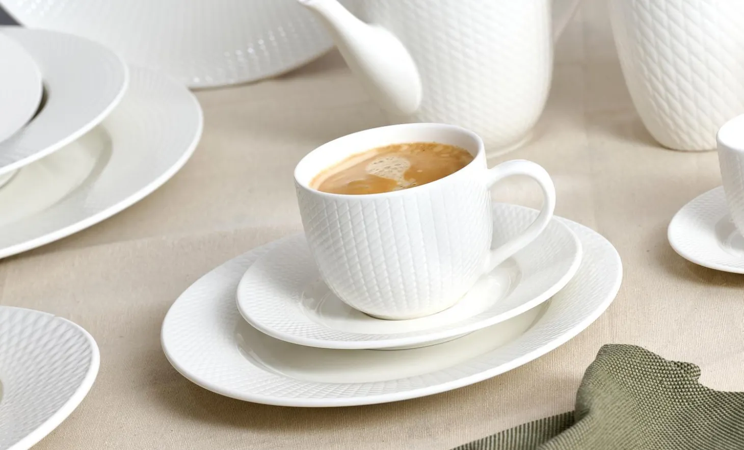 Kaffeeservice Saphir | 18-teilig | weiss