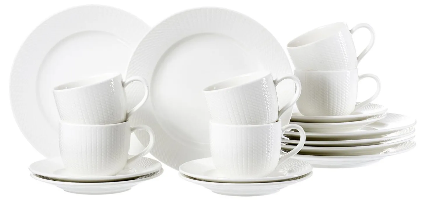 Kaffeeservice Saphir | 18-teilig | weiss