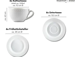 Kaffeeservice Sofia | 18-teilig | weiss