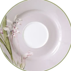 Kaffeeuntertasse Flora Blüte Gris | 15,5 cm | grau