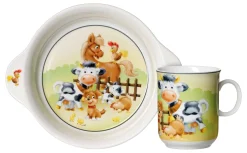 Kindergeschirr-Set Hoftiere | 2-teilig