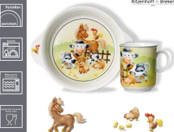 Kindergeschirr-Set Hoftiere | 2-teilig