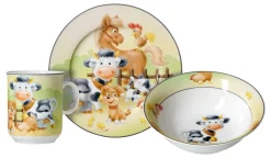 Kindergeschirr-Set Hoftiere | 3-teilig