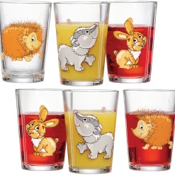Kindergläser-Set Waldtiere | 6-teilig | 205 ml