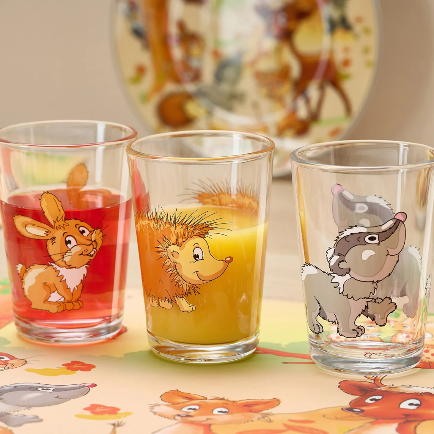 Kindergläser-Set Waldtiere | 6-teilig | 205 ml