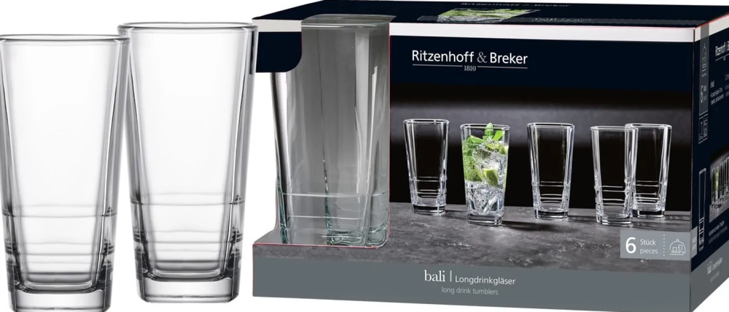Longdrinkgläser-Set Bali | 6-teilig | 370 ml