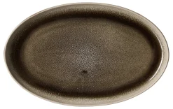 Platte Eda Umbra | 32,5 x 20,5 cm | braun | oval