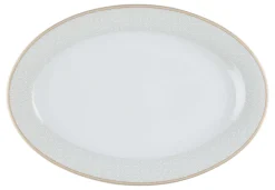 Platte Geo | 32 x 21 cm | weiss | oval