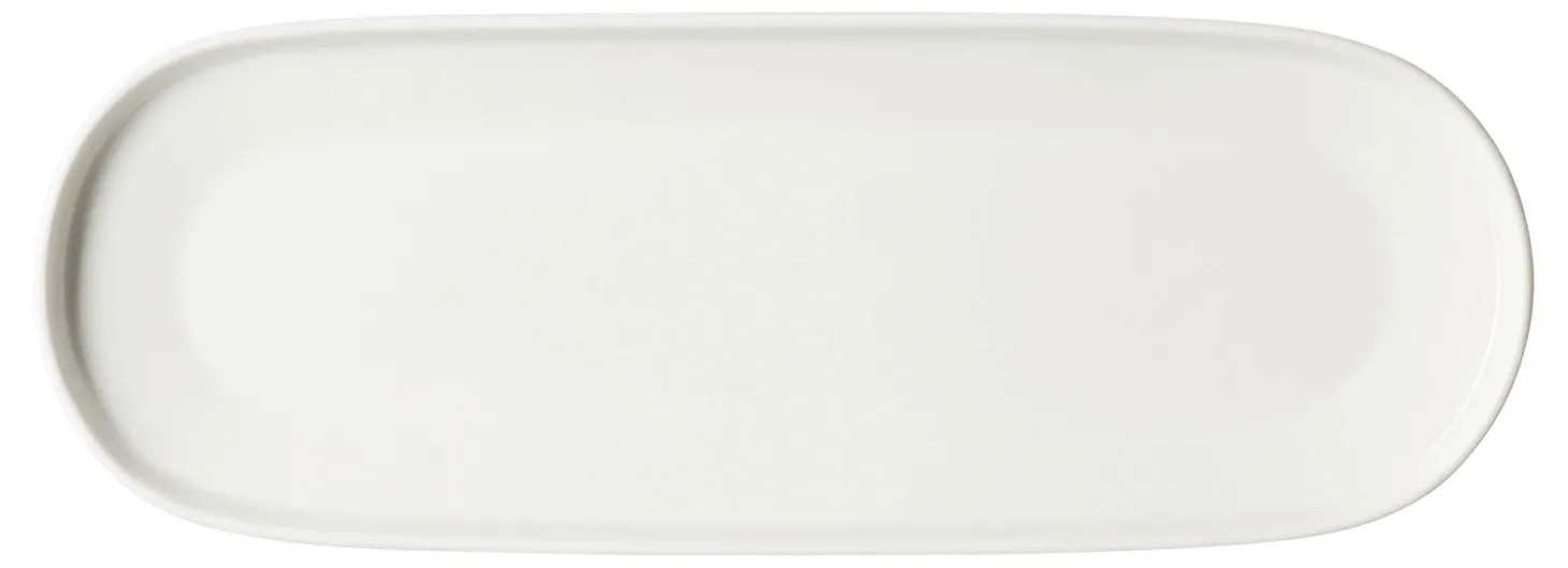 Platte Kelly | 30,5 x 11 cm | weiss | oval