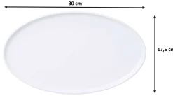 Platte Skagen | 30 x 17,5 cm | weiss | oval