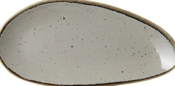 Platte Taste | 25,5 x 12,5 cm | taupe | oval