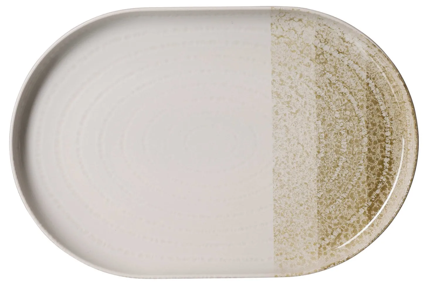 Platte Trio | 30 x 20 cm | creme | oval