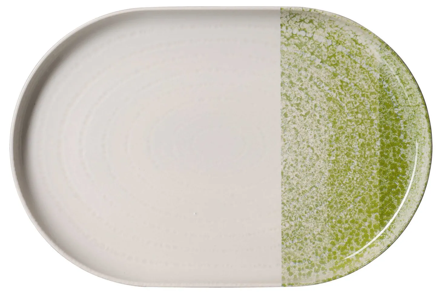 Platte Trio | 30 x 20 cm | grün | oval