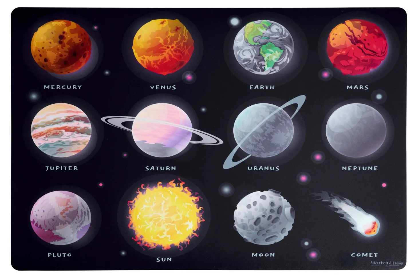 Platzmatte Flip Planeten | 45 x 30 cm