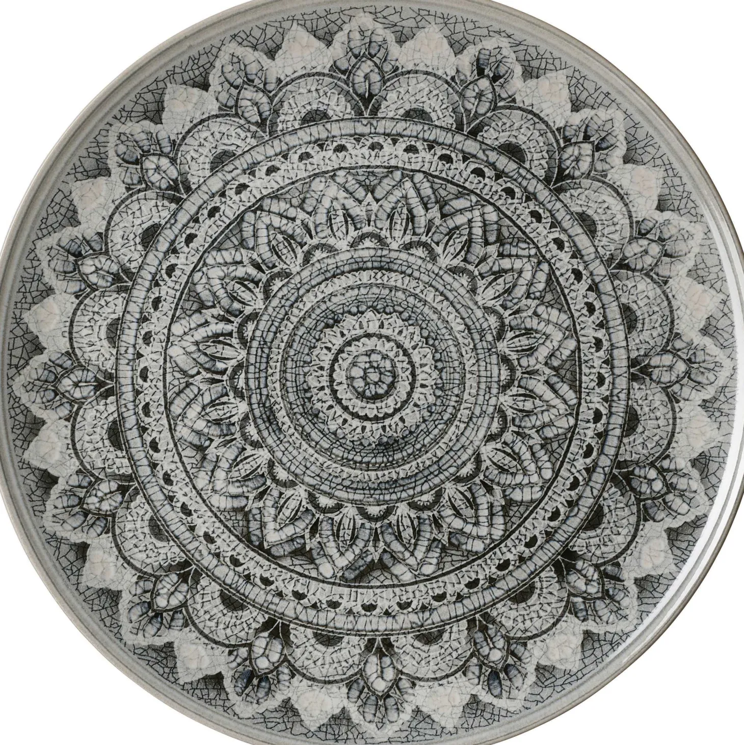 Platzteller Rimini Mandala Stone | 32 cm | grau