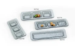 Servierplatte Nox | 33 x 18 cm | smoke | rechteckig